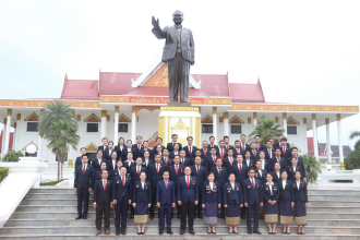 Party Cell of the Investment Promotion Committee Places Flower Baskets to Welcome 1st Congress